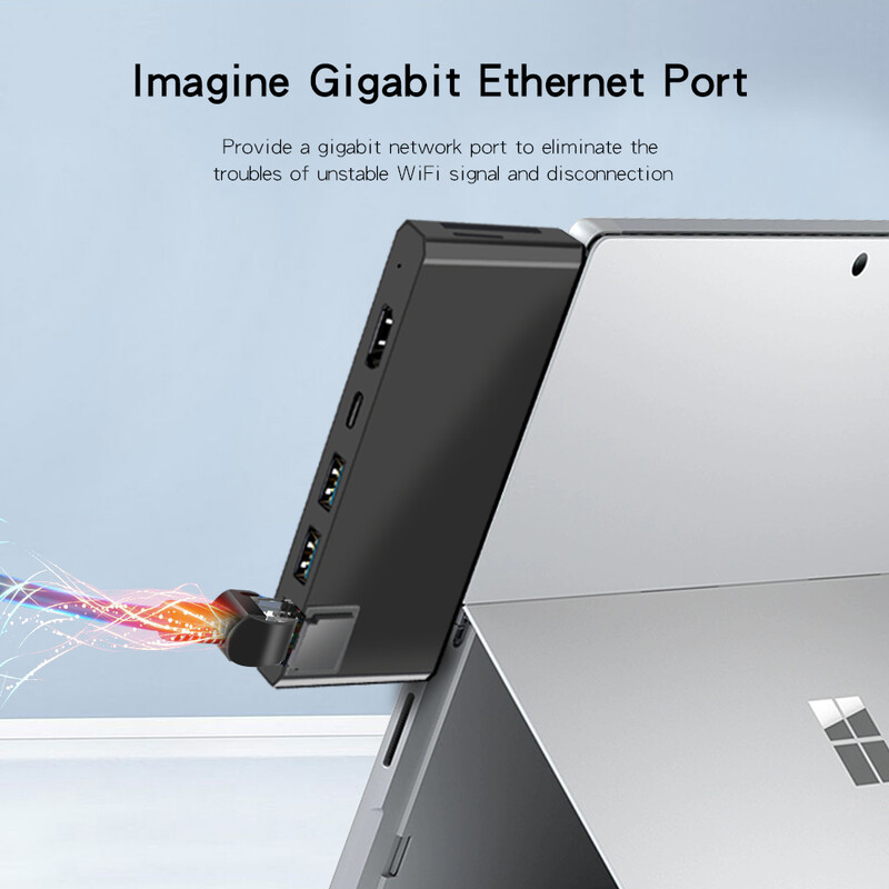 KARTOMAN USB 3.0 HUB 4K HDMI kompatibilný Gigabit Ethernet Type-C adaptér TF/SD pre dokovacie stanice pre notebooky Microsoft Surface Pro 7