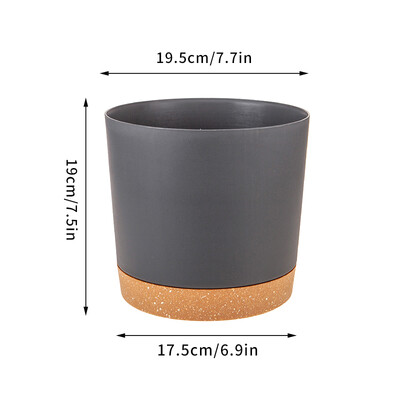 Augalų vazonas Apvalus didelis vazonas plastikinis kambarinis augalas Sultingas vazonas su drenažo bonsai vazonais su padėklu namų dekoravimui