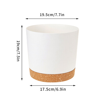 Augalų vazonas Apvalus didelis vazonas plastikinis kambarinis augalas Sultingas vazonas su drenažo bonsai vazonais su padėklu namų dekoravimui