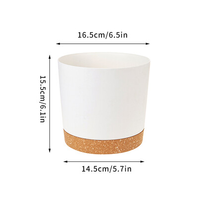 Augalų vazonas Apvalus didelis vazonas plastikinis kambarinis augalas Sultingas vazonas su drenažo bonsai vazonais su padėklu namų dekoravimui