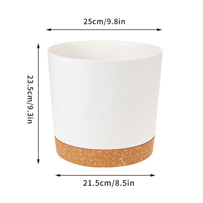 Augalų vazonas Apvalus didelis vazonas plastikinis kambarinis augalas Sultingas vazonas su drenažo bonsai vazonais su padėklu namų dekoravimui