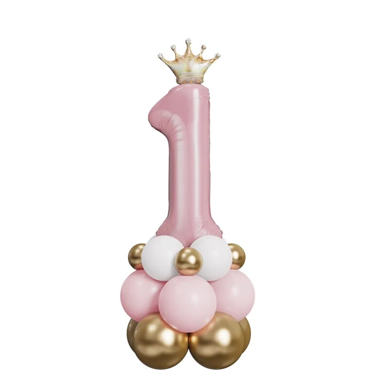 Narodeninové latexové balóny Ružová modrá Koruna Číslo Darčeky Hračky Párty Dekorácie Detská sprcha Globos Doplnky