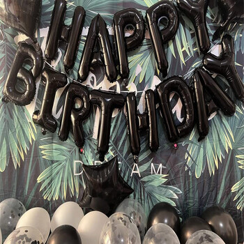 42 τεμ. Αριθμός Αστέρι Heart Foil Balloons 30th 40th 50th 60th Happy Birthday Party Διακοσμήσεις ενηλίκων 30 40 50 60 ετών Προμήθειες