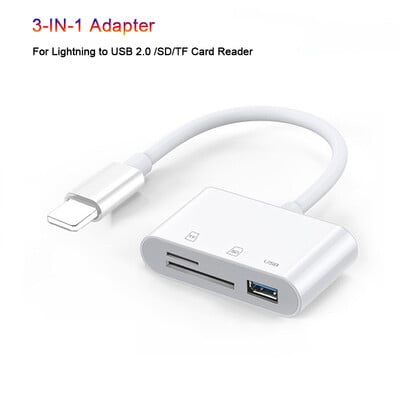 C típusú adapter USB C-SD TF memóriakártya-olvasó OTG író kompatibilis iPhone 15 Pro Max iPad MacBook Pro Air USBC konverterrel