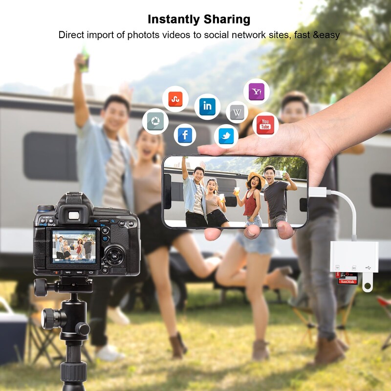 C típusú adapter USB C-SD TF memóriakártya-olvasó OTG író kompatibilis iPhone 15 Pro Max iPad MacBook Pro Air USBC konverterrel