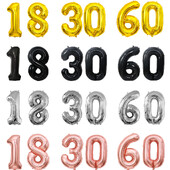 2 vnt 32 colių aukso sidabro juodos helio folijos numerio balionas 16 18 30 40 50 60 70 80 90 su gimtadieniu vakarėlio dekoravimo reikmenys