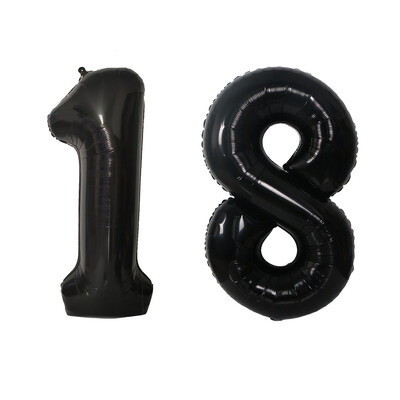 2 vnt 32 colių aukso sidabro juodos helio folijos numerio balionas 16 18 30 40 50 60 70 80 90 su gimtadieniu vakarėlio dekoravimo reikmenys