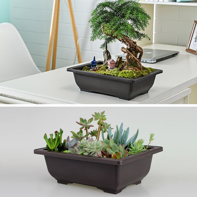 Posude za vježbanje Posude za cvijeće Imitacije sukulentnih biljaka Posude Plastične posude za bonsai Vanjski vrt Pejzaž Četvrtaste posude u saksijama