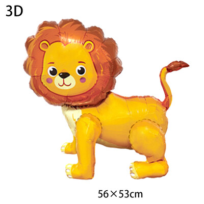 4D stojaci balón lev žirafa džungľa zvieracie balóny bábätková sprcha glóbusy dieťa džungľa safari narodeninová párty dekorácie potreby