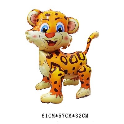 4D stojaci balón lev žirafa džungľa zvieracie balóny bábätková sprcha glóbusy dieťa džungľa safari narodeninová párty dekorácie potreby