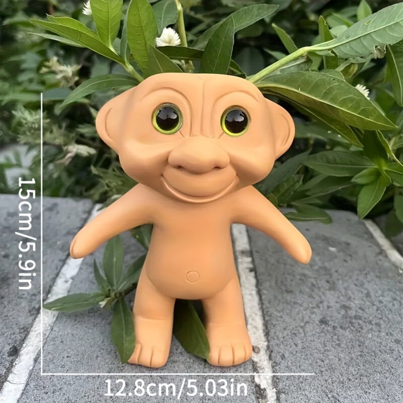 Ghiveci de flori pitici ciudat de Halloween, decorare cu ornamente artizanale din rășină, ghiveci cu plante suculente în ghiveci pentru decor interior/exterior