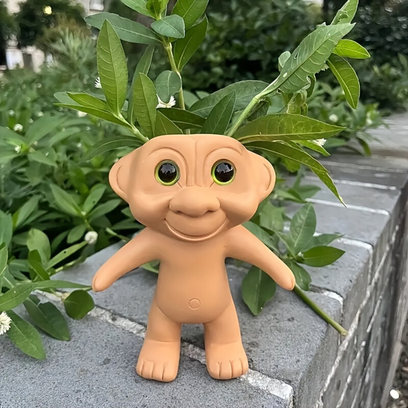 Ghiveci de flori pitici ciudat de Halloween, decorare cu ornamente artizanale din rășină, ghiveci cu plante suculente în ghiveci pentru decor interior/exterior