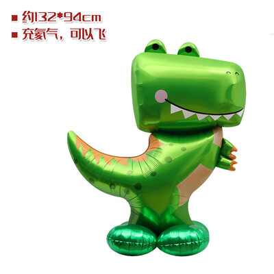 4D stovintis liūtas dinozauras, žirafa folija, balionas džiunglių kokoso medžio balionas, safari gyvūnai, vaikai, su gimtadieniu, dekoro balionas