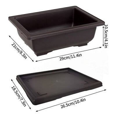 Vanjski vrtni krajolik Bonsai pladanj Kvadratne pravokutne posude za cvijeće Imitacija ljubičaste gline Sukulentne biljke Posude Posude za biljke