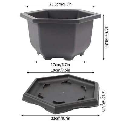 Vanjski vrtni krajolik Bonsai pladanj Kvadratne pravokutne posude za cvijeće Imitacija ljubičaste gline Sukulentne biljke Posude Posude za biljke