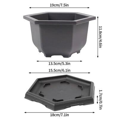 Vanjski vrtni krajolik Bonsai pladanj Kvadratne pravokutne posude za cvijeće Imitacija ljubičaste gline Sukulentne biljke Posude Posude za biljke