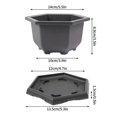 Vanjski vrtni krajolik Bonsai pladanj Kvadratne pravokutne posude za cvijeće Imitacija ljubičaste gline Sukulentne biljke Posude Posude za biljke