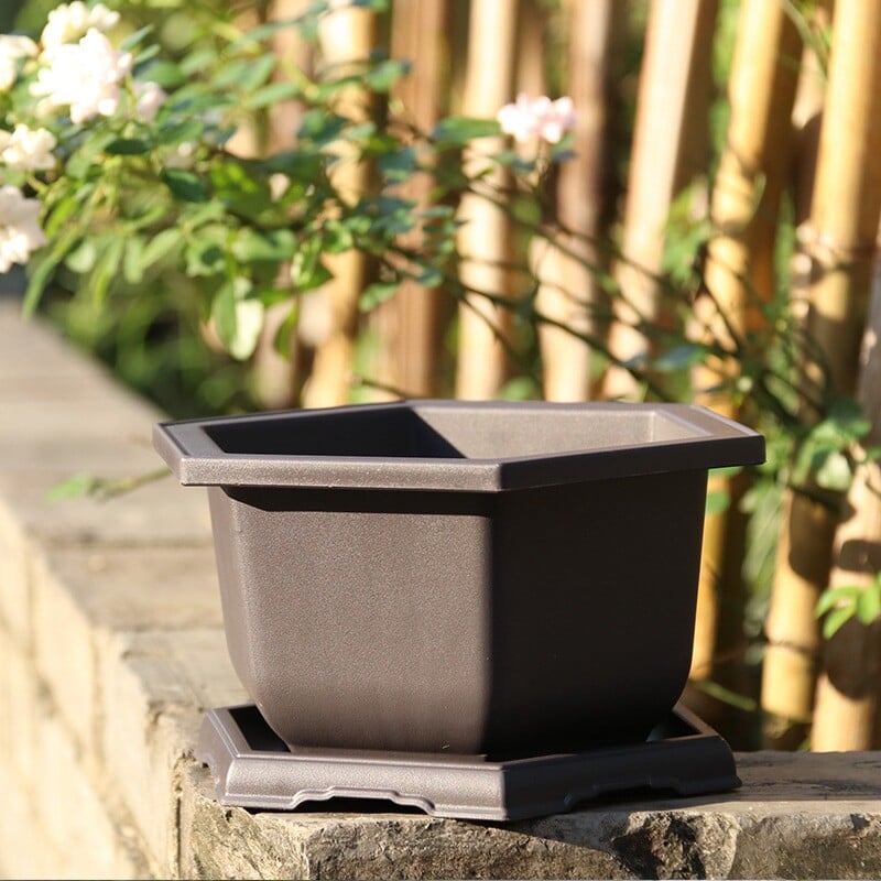 Vanjski vrtni krajolik Bonsai pladanj Kvadratne pravokutne posude za cvijeće Imitacija ljubičaste gline Sukulentne biljke Posude Posude za biljke