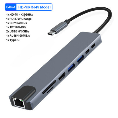 11 u 1 USB C priključna stanica USB C HUB 4K 30Hz tip C na HDMI adapter USB tip C čvorišta USB razdjelnik za PC prijenosno računalo MacBook Pro