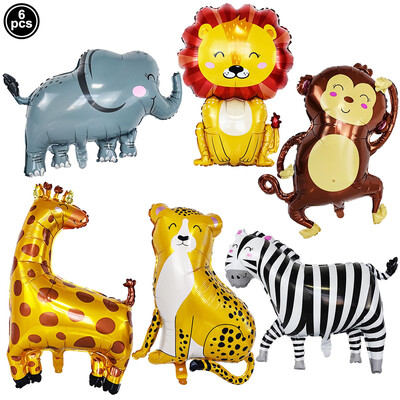 Baloane Gonflabile Leu Girafa Panda Elefant Tigru Safari Balon Animal Copii Jungle Animal Decoratiuni pentru Baby Shower