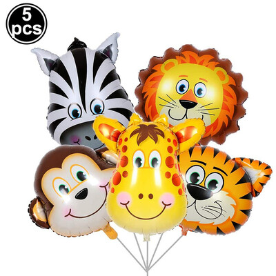 Baloane Gonflabile Leu Girafa Panda Elefant Tigru Safari Balon Animal Copii Jungle Animal Decoratiuni pentru Baby Shower