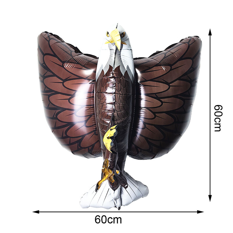 Eagle Balloons 60X60CM 3D Reális Felfújható Állat Sas Léggömbök Gyerekek Baby Shower Bird Születésnapi Party Favors Kellékek