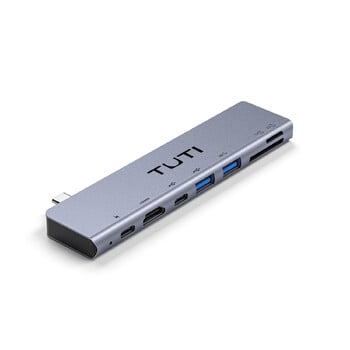 TUTI USB HUB USBC σε USB 3.0 SD/TF Card Reader USB Aapter PD 100W Fast Charge Charging TypeC HUB Splitter for Macbook Pro Samsung