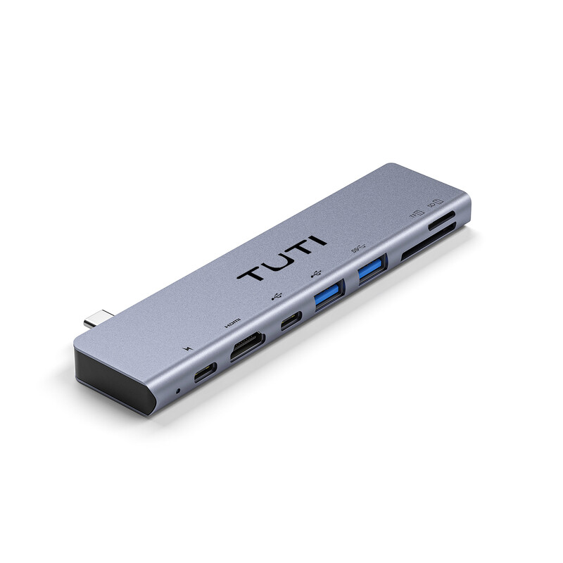 TUTI USB HUB USBC prie USB 3.0 SD/TF kortelių skaitytuvas USB Aapter PD 100W greito įkrovimo Įkrovimo TypeC HUB skirstytuvas, skirtas Macbook Pro Samsung