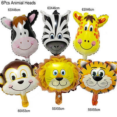 29 vnt. Jungle Safari gyvūnų balionų rinkinys Chromo metalo latekso balionas, 32 colių auksinis numeris Globos Vaikų gimtadienio šventės dekoravimas