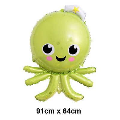 Baloni s oceanskim životinjama Baloni s crtanim ribicama Baloni od folije za dječake i djevojčice Rođendanska zabava na temu oceana Dekoracija za tuširanje djeteta