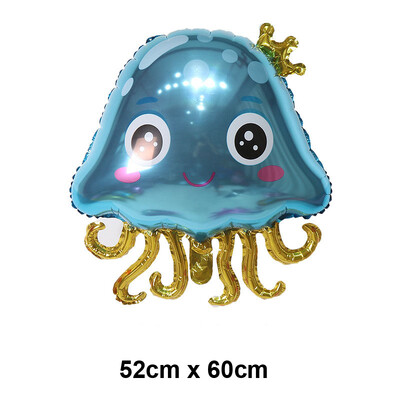 Baloni s oceanskim životinjama Baloni s crtanim ribicama Baloni od folije za dječake i djevojčice Rođendanska zabava na temu oceana Dekoracija za tuširanje djeteta