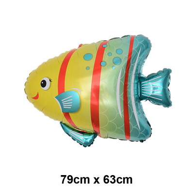 Baloni s oceanskim životinjama Baloni s crtanim ribicama Baloni od folije za dječake i djevojčice Rođendanska zabava na temu oceana Dekoracija za tuširanje djeteta