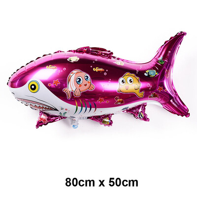 Baloni s oceanskim životinjama Baloni s crtanim ribicama Baloni od folije za dječake i djevojčice Rođendanska zabava na temu oceana Dekoracija za tuširanje djeteta