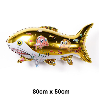 Baloni s oceanskim životinjama Baloni s crtanim ribicama Baloni od folije za dječake i djevojčice Rođendanska zabava na temu oceana Dekoracija za tuširanje djeteta