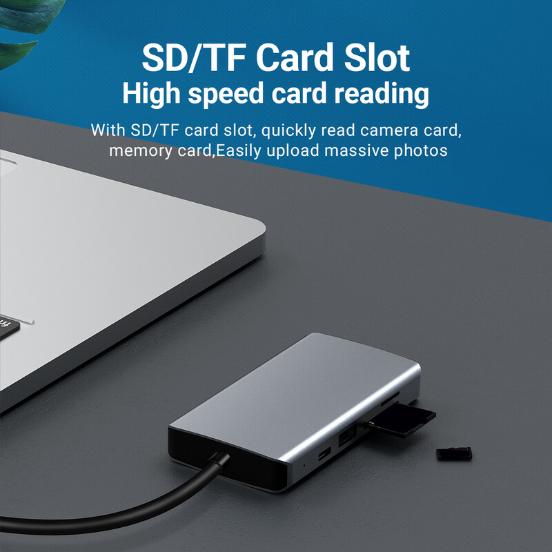 Stație de andocare USB C Gopala 9 porturi cu HDMI, VGA, 2 USB, 100 W PD, Ethernet, 3,5 MM pentru MacBook M1 M2 M3/Dell/HP/Lenovo