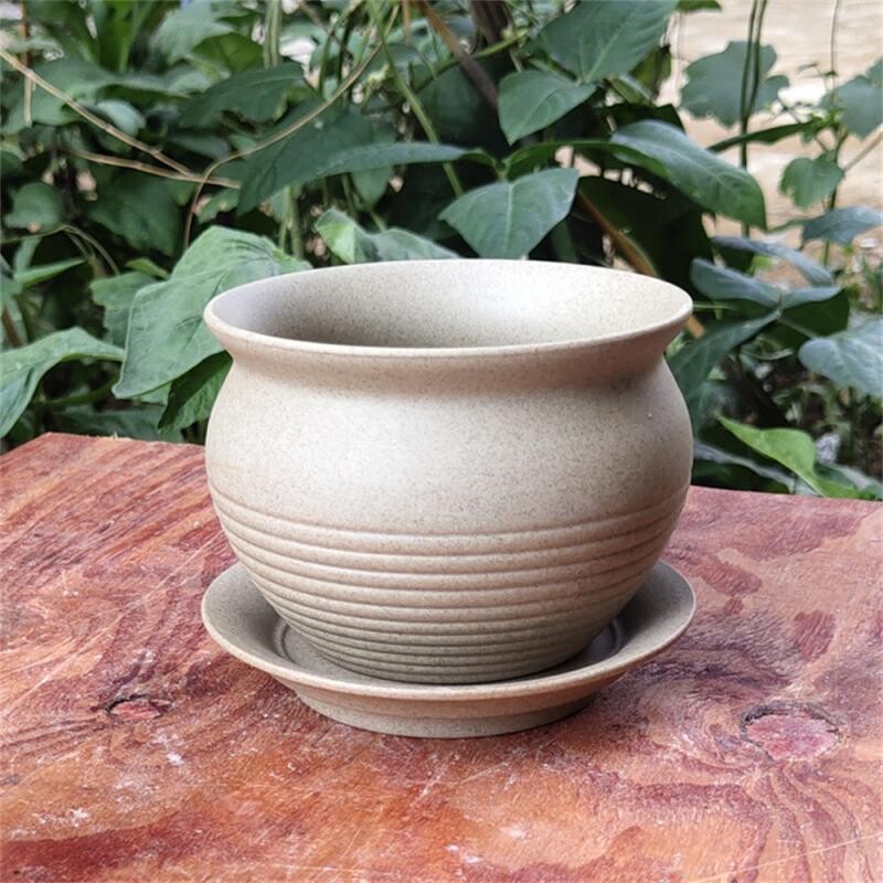 Голям калибър Сукулентни и обикновено изпечени керамични саксии Сукулентни пачуърк чинии Група от и груби саксии за цветя 대형화분
