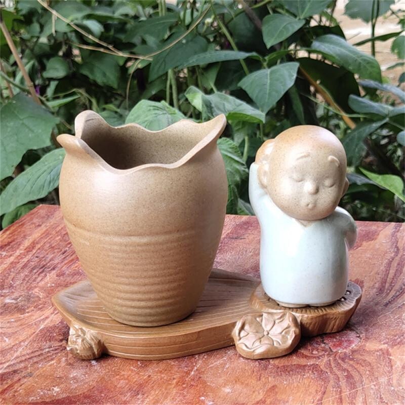 Голям калибър Сукулентни и обикновено изпечени керамични саксии Сукулентни пачуърк чинии Група от и груби саксии за цветя 대형화분