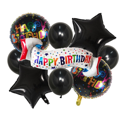 Rožinė Mėlyna Juoda Su gimtadieniu Balionai Helio folijos balionai, skirti berniukams, suaugusiems 18 30 metų gimtadienio dekoracijos