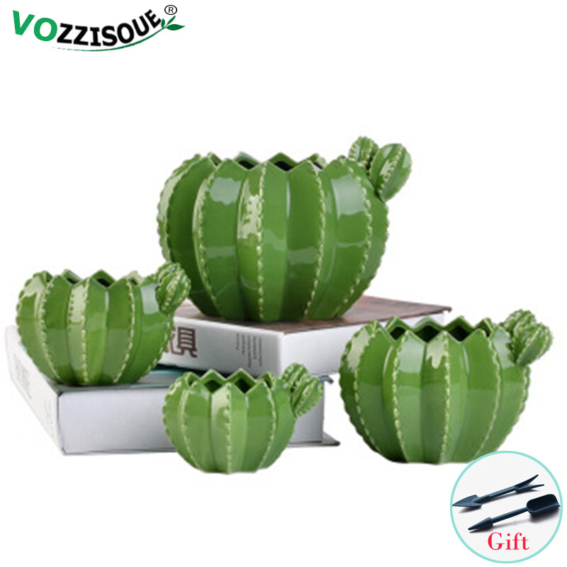 NOU Creativ Ceramic Cactus Bonsai Ghivece Interioare Decorative Ghiveci Grădină Suculente Ghiveci Acasă Balcon Verde Argilă Jardinera