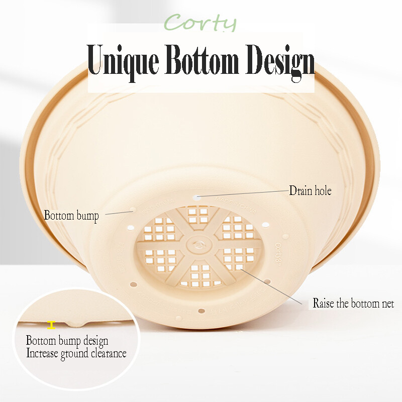 Nordic Simple Gyökérvezérelt rózsa hortenzia zöld rózsa műanyag virágcserép Kertészet zöld ültető cserép