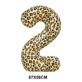 Leopard Print Party 32\'\' Leopard Number Balloon Cheetah Jungle Safari Theme Balloon Wedding Girls Women Birthday Party Supplies