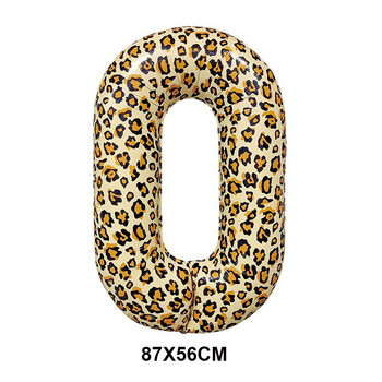 Leopard Print Party 32\'\' Leopard Number Balloon Cheetah Jungle Safari Theme Balloon Wedding Girls Women Birthday Party Supplies