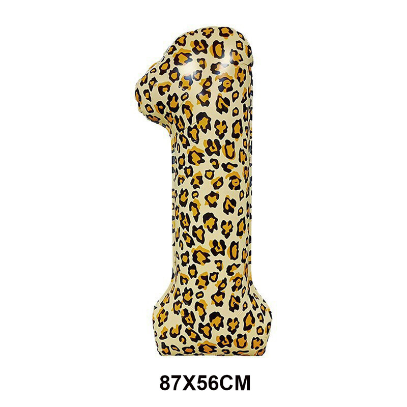 Leopardí balón s potlačou, 32 palcov, leopardí číselný balón s gepardom, džungľou a safari témou, svadobné balóny, dievčatá, ženy, narodeninové potreby