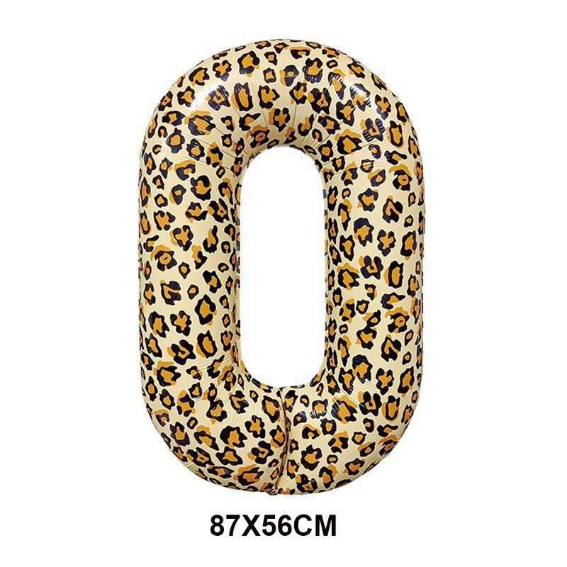 Leopardí balón s potlačou, 32 palcov, leopardí číselný balón s gepardom, džungľou a safari témou, svadobné balóny, dievčatá, ženy, narodeninové potreby