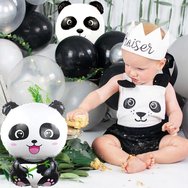 1 ks Panda hliníkový fóliový balón dekorácia na narodeninovú párty kreatívny zvierací balón dekorácia do domácnosti téma zoo