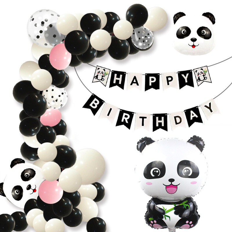 1 ks Panda hliníkový fóliový balón dekorácia na narodeninovú párty kreatívny zvierací balón dekorácia do domácnosti téma zoo
