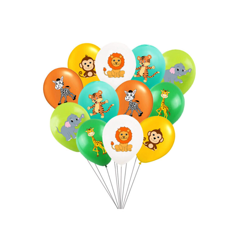 10 buc. Baloane din latex cu animale mixte de 12 inch Articole pentru petreceri Baloane cu animale sălbatice din junglă Decoruri pentru petrecerea de aniversare pentru copii Baloane cu animale