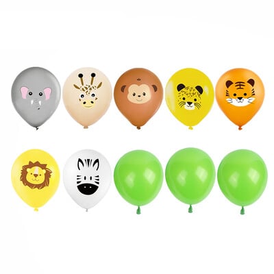 20/10 ks 12-palcové latexové balóny s potlačou leopardov, zebier, tigrov, žiraf, džungle, safari, narodeninové balóny, divoká párty dekorácia