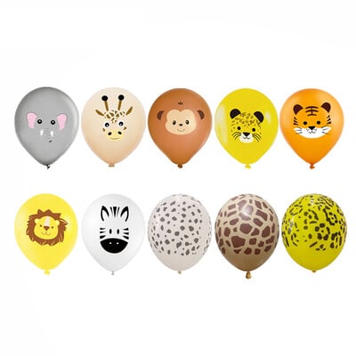 20/10 ks 12-palcové latexové balóny s potlačou leopardov, zebier, tigrov, žiraf, džungle, safari, narodeninové balóny, divoká párty dekorácia