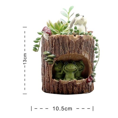 Slatke posude za sukulente Posuda za životinje Žadilice Biljke s drenažnom rupom Panj Držač za olovke Vrt